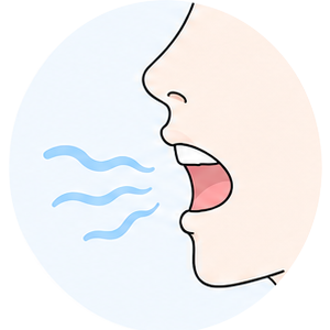 強い口臭のイラスト